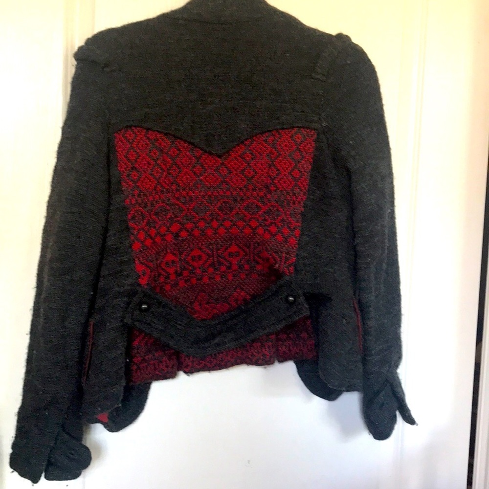 RARE free people wool jacket coat small s 6 4